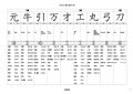 ２年生で習う漢字・画数順